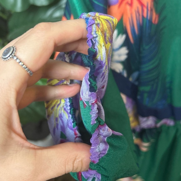 Collective Concepts Tropical Floral Green Dress - Picture 6 of 6